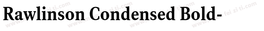 Rawlinson Condensed Bold字体转换